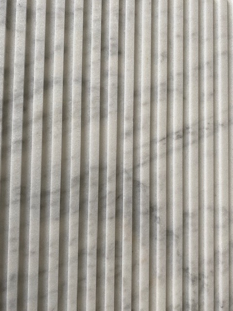 Carrara white marble carding tile