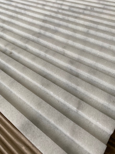 Carrara white marble carding tile