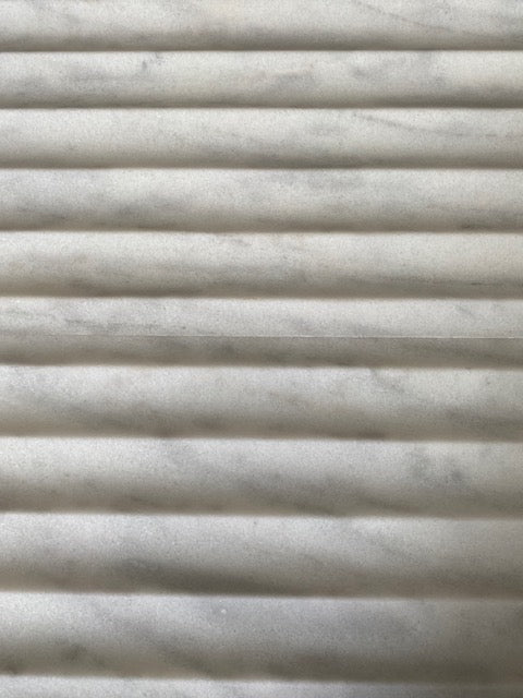 Carrara white marble fluted tile