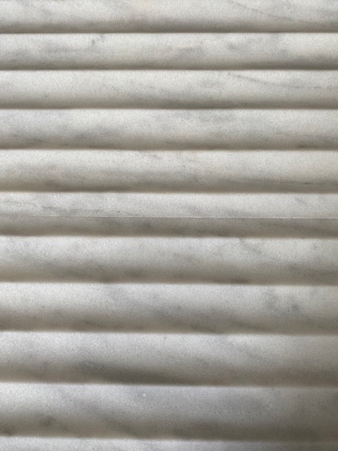 Carrara White Marble Fluted 600 x 300mm Tile