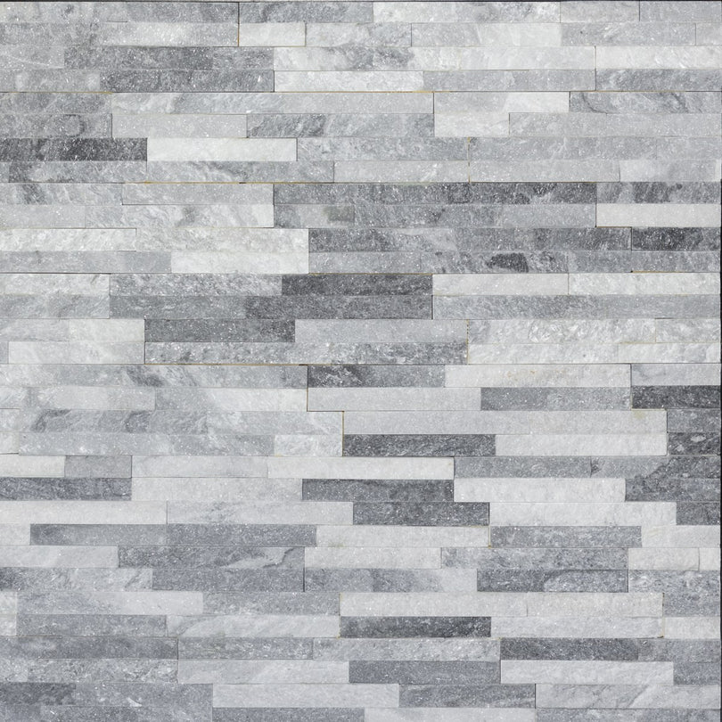 White Shadow Quartzite 40 x 10cm Split face Cladding Sheet – Lite Stone