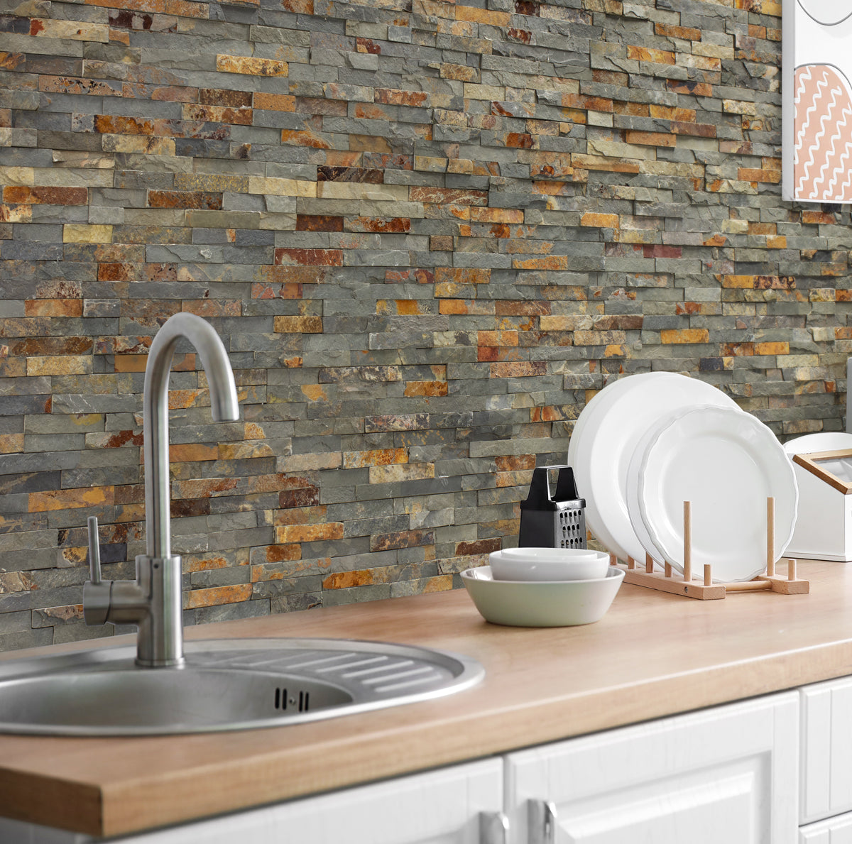 Rustic Slate 40 x 10cm Split face Cladding Sheet