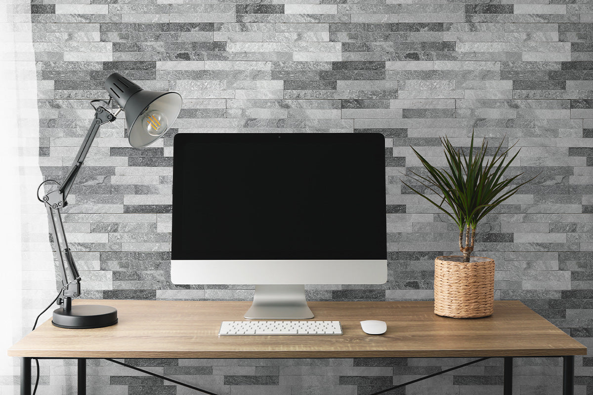 White Shadow Quartzite 40 x 10cm Split face Cladding Sheet