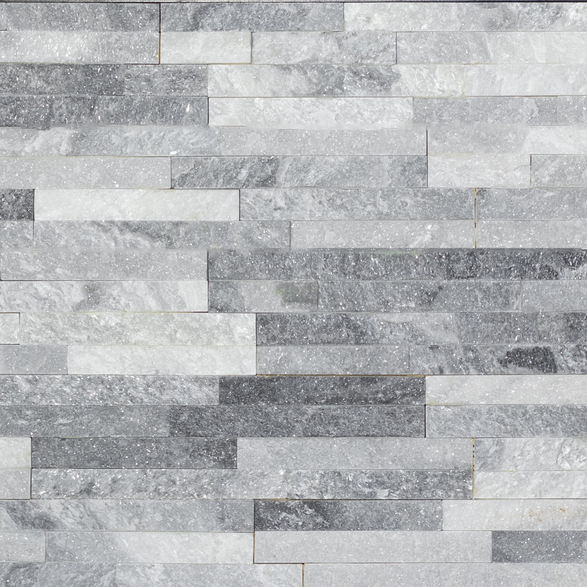 White Shadow Quartzite 40 x 10cm Split face Cladding Sheet