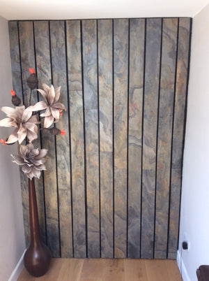 Burning Forest slate veneer feature wall
