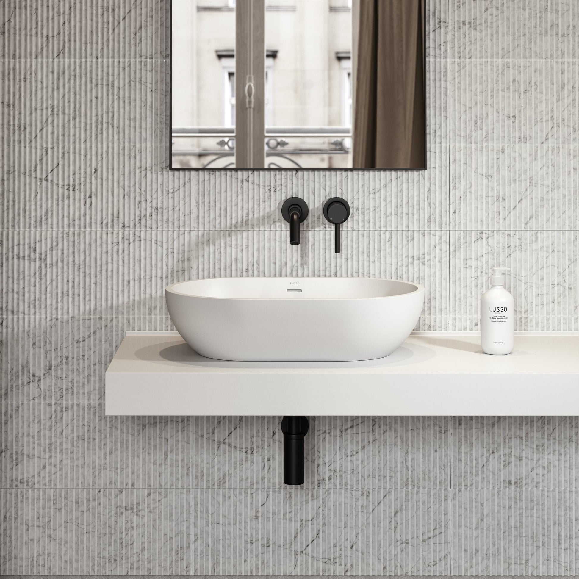 Carrara white marble carding tile