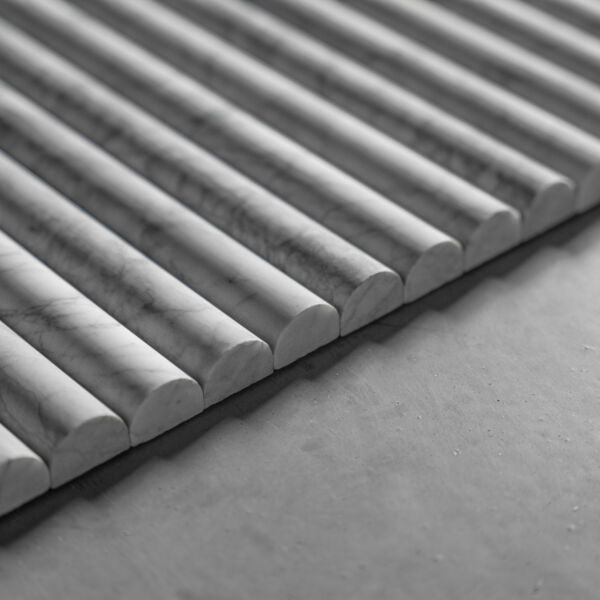 Carrara white marble bambu tile