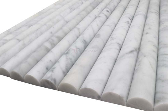 Carrara white marble bambu tile