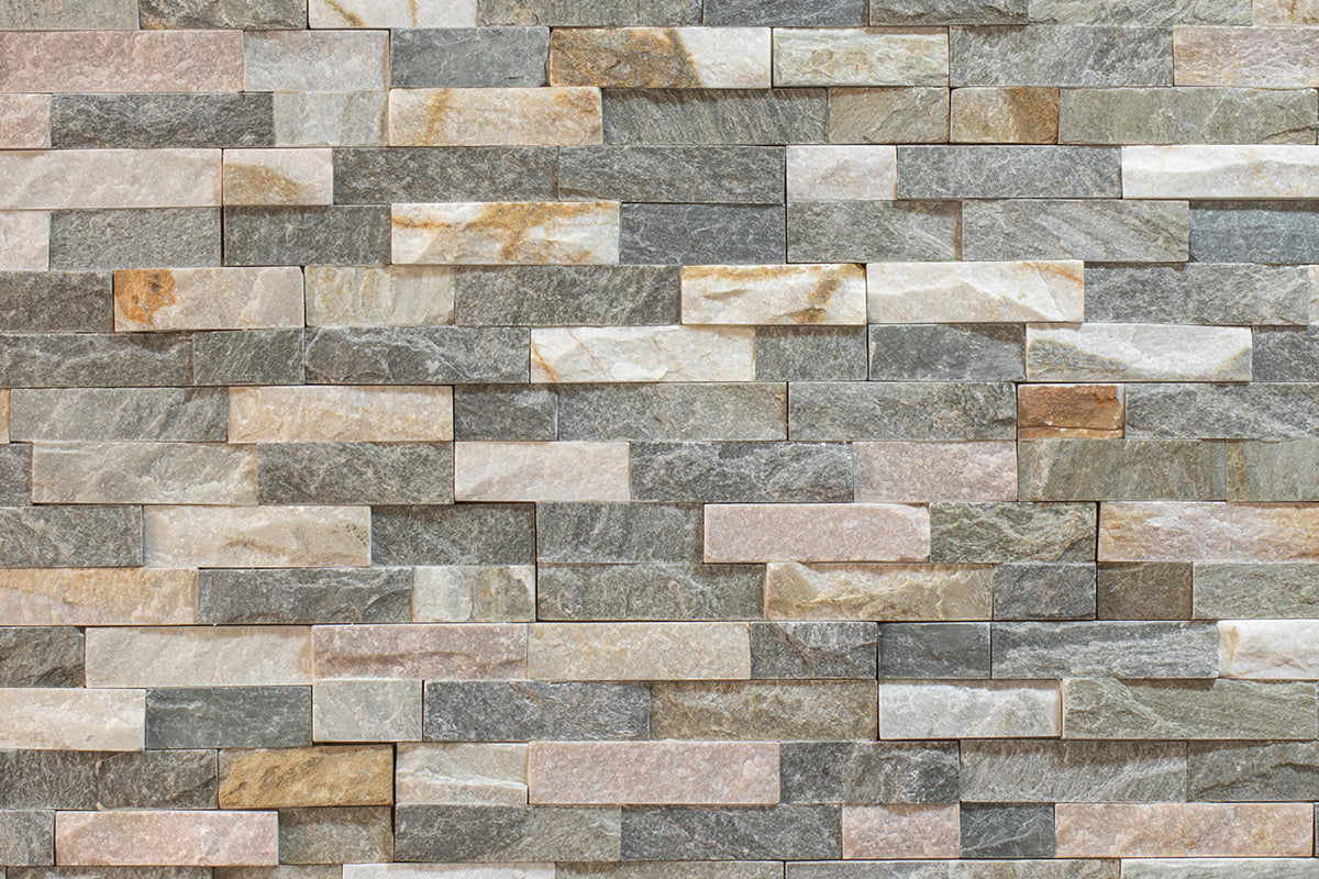 Oyster Natural Quartzite 40 x 10cm Split face Cladding Sheet