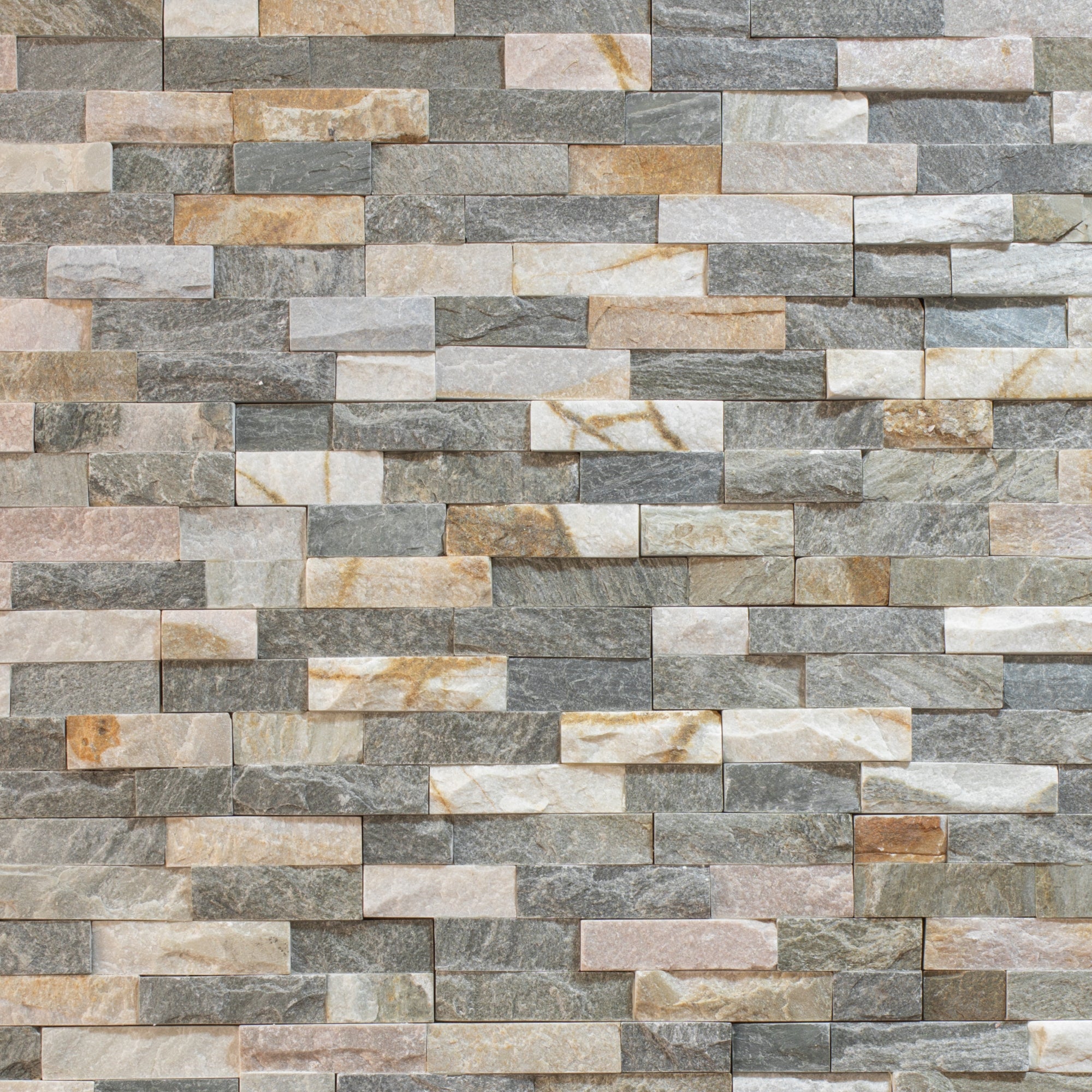 Oyster Natural Quartzite 40 x 10cm Split face Cladding Sheet