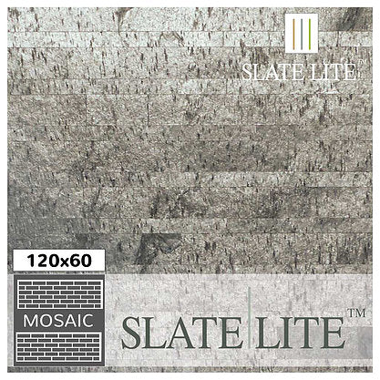 x10 Silver Grey Slate Multi Brick 120 x 60cm Sheets