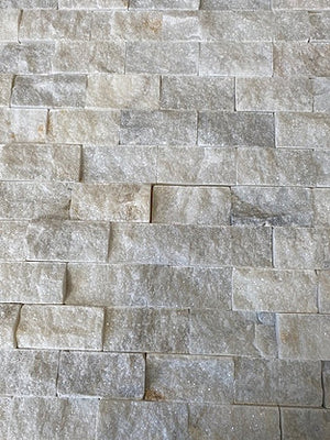 White marble split face cladding natural stone tile 