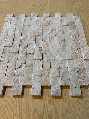 x12 Boxes (8.92 sq mtrs) of Rustic Travertine 2.5 x 5cm Split Face Cladding