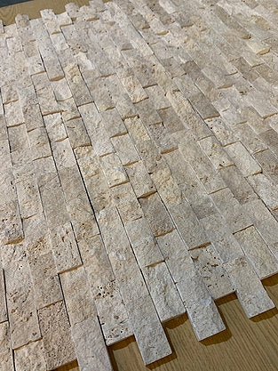 Classic travertine split face cladding natural stone tile