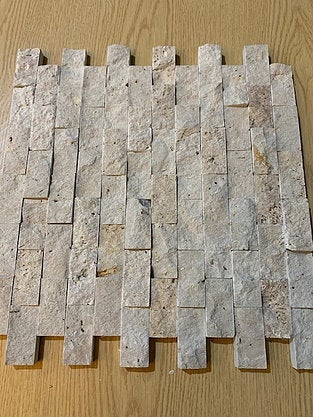 x12 Boxes (8.92 sq mtrs) of Rustic Travertine 2.5 x 5cm Split Face Cladding
