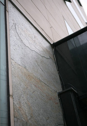 Argento Auro slate veneer external feature wall