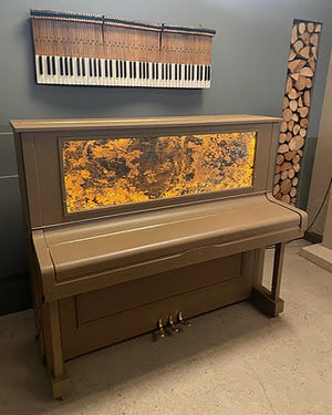 Rustique translucent slate veneer piano feature piece