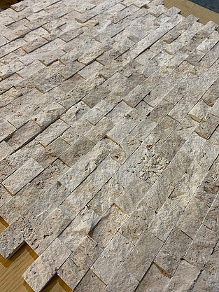 Classic travertine split face cladding natural stone tile