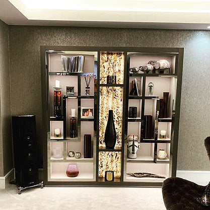 Bianco translucent slate veneer feature wall