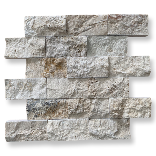 Rustic travertine split face cladding tiles