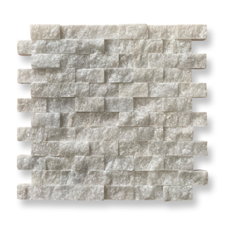 White marble split face cladding natural stone tile