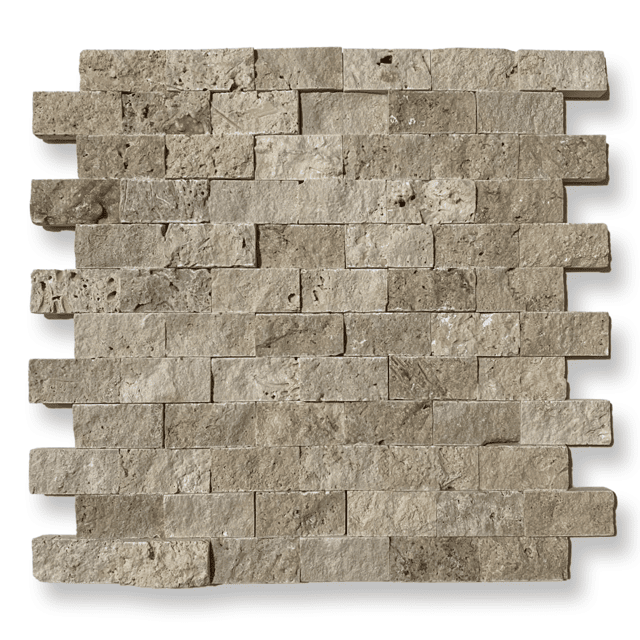 Rustic Travertine 2.5 x 5cm Split Face Cladding 30.5 x 30.5cm Sheet ...