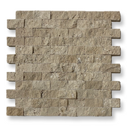 Classic Travertine 2.5 x 5cm Split Face Cladding 30.5 x 30.5cm sheet