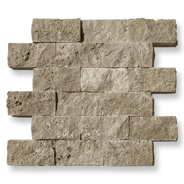 Classic travertine split face cladding natural stone tile