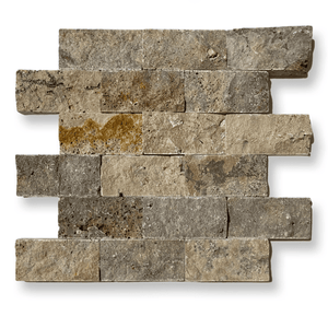 Scabos multi colour travertine split face stone tiles