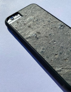 Silver grey slate veneer iPhone case
