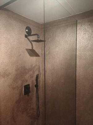 Cobre New slate veneer shower wall