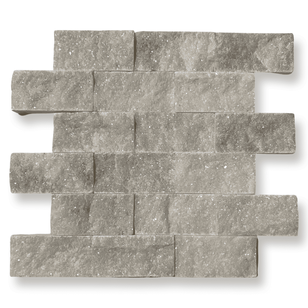 White marble split face cladding natural stone tile